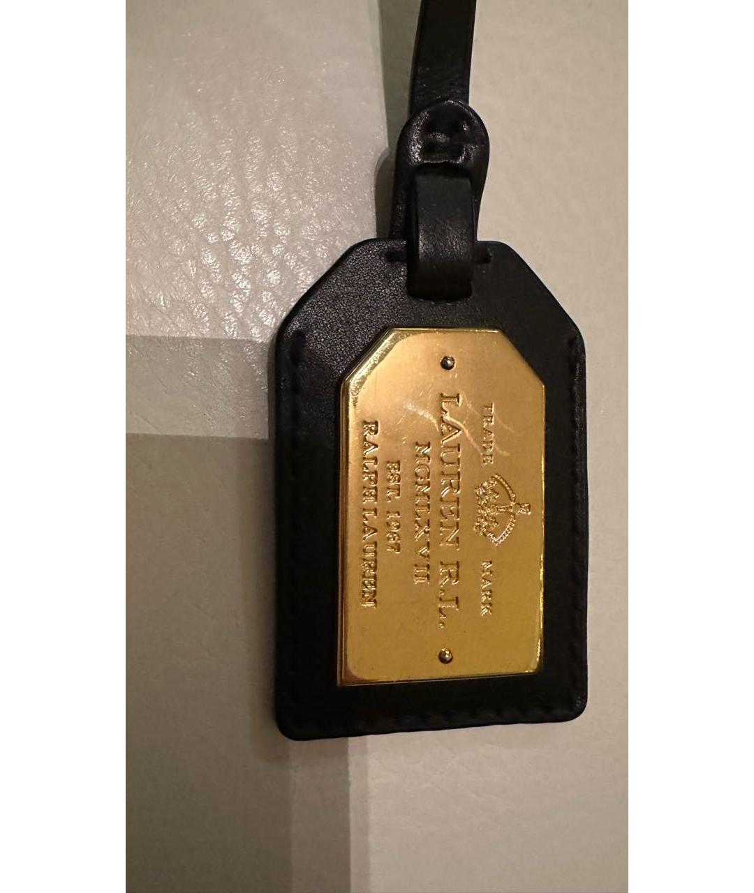 POLO RALPH LAUREN Черная кожаная сумка через плечо, фото 8