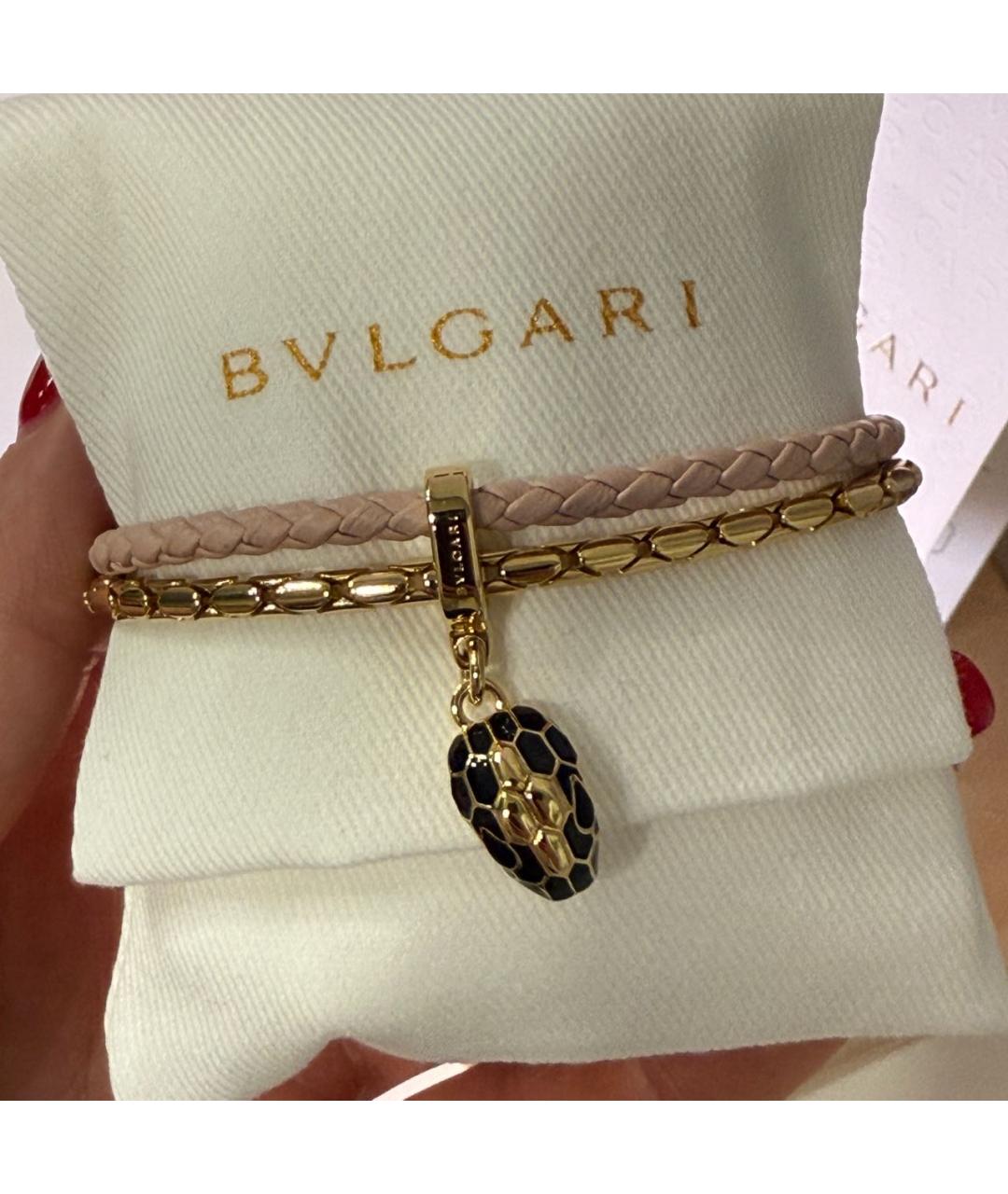 BVLGARI Розовый латунный браслет, фото 2