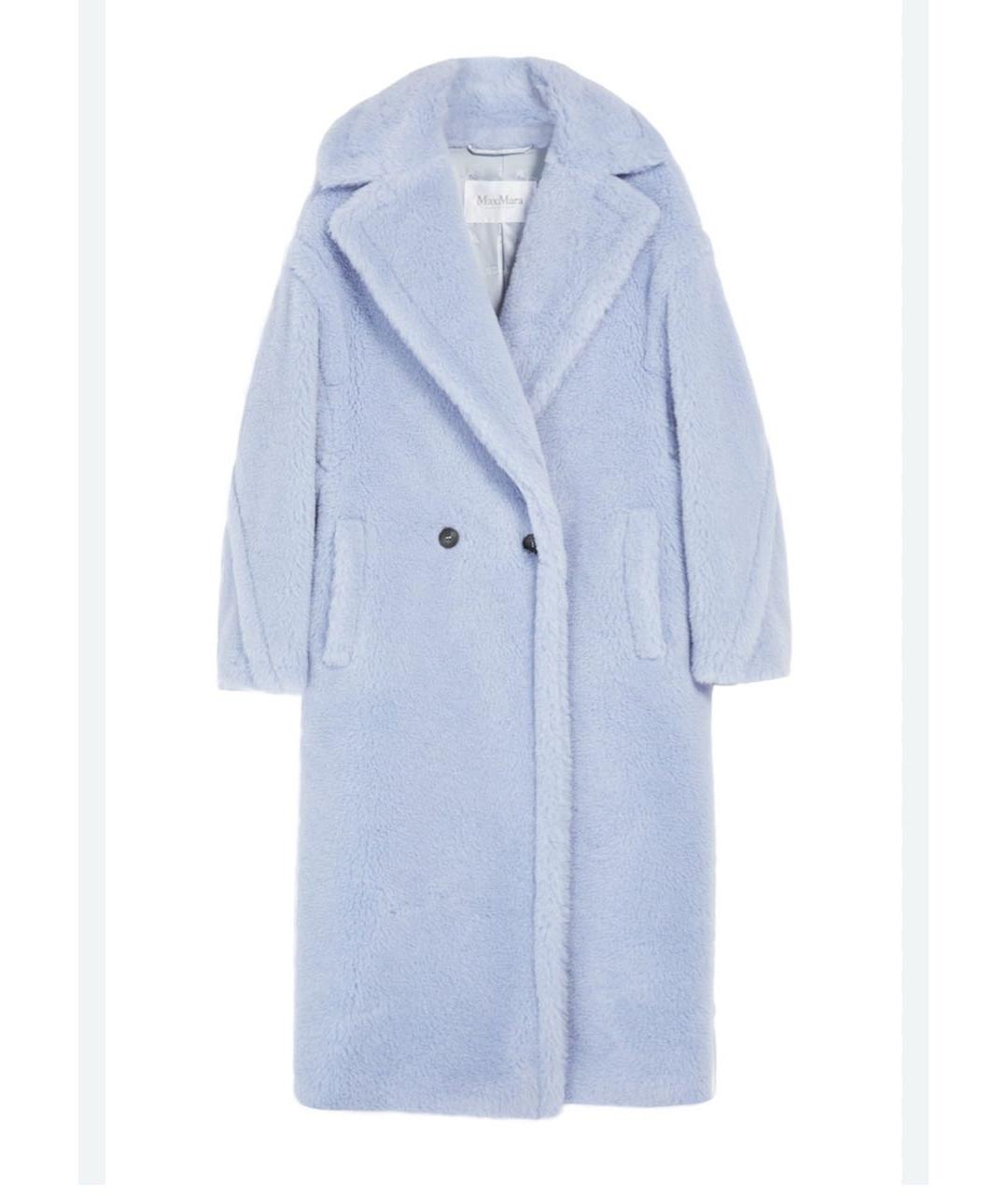 MAX MARA Голубая шерстяная шуба, фото 5