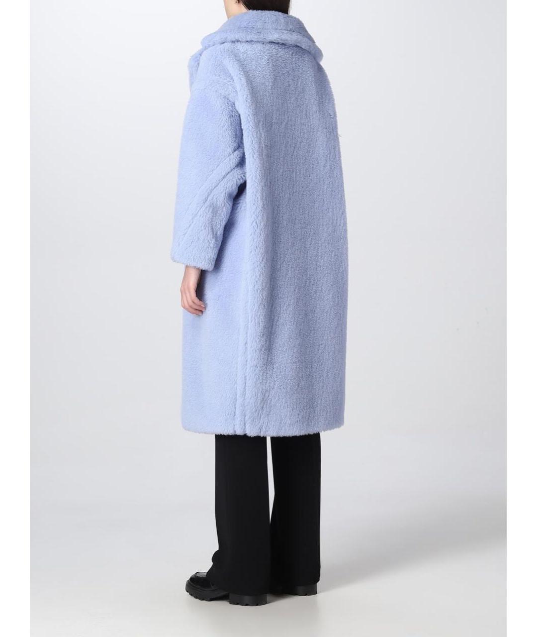 MAX MARA Голубая шерстяная шуба, фото 2