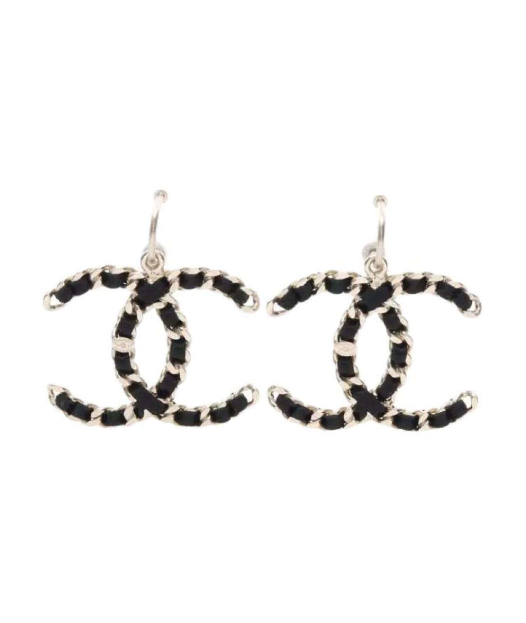 CHANEL Черные серьги, фото 1