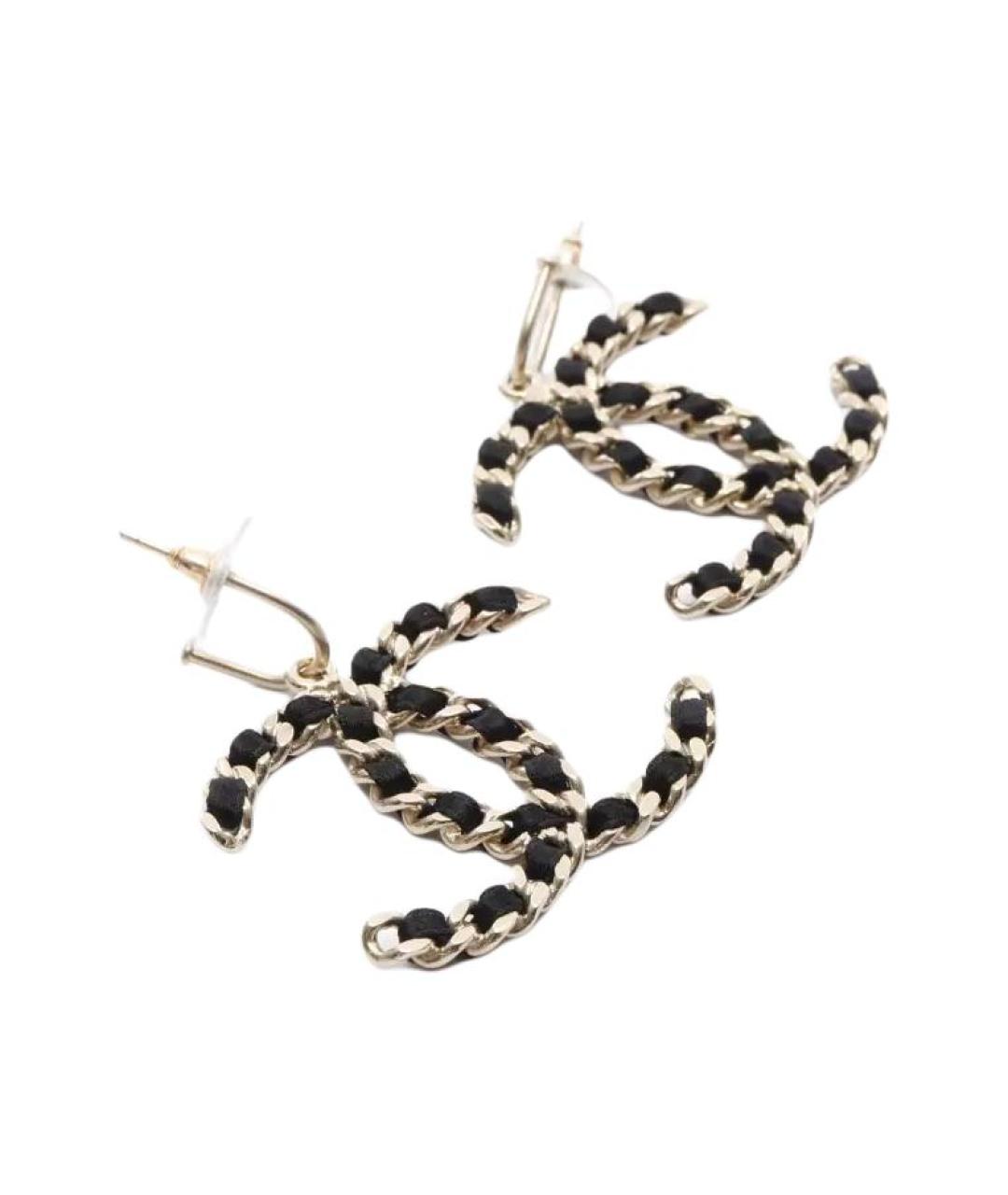 CHANEL Черные серьги, фото 2