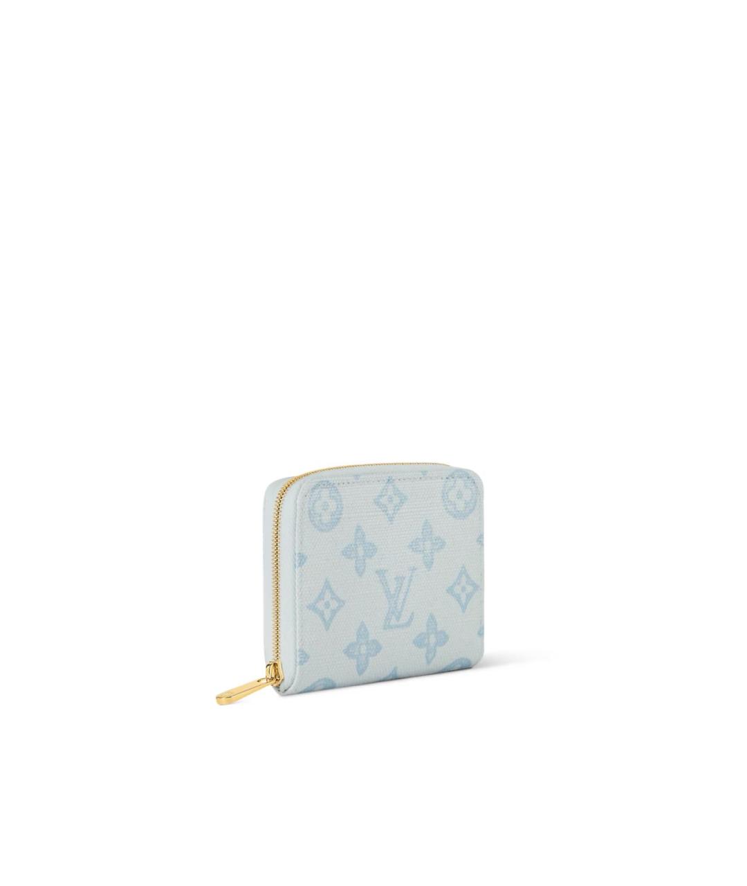 LOUIS VUITTON Голубой кожаный кошелек, фото 2