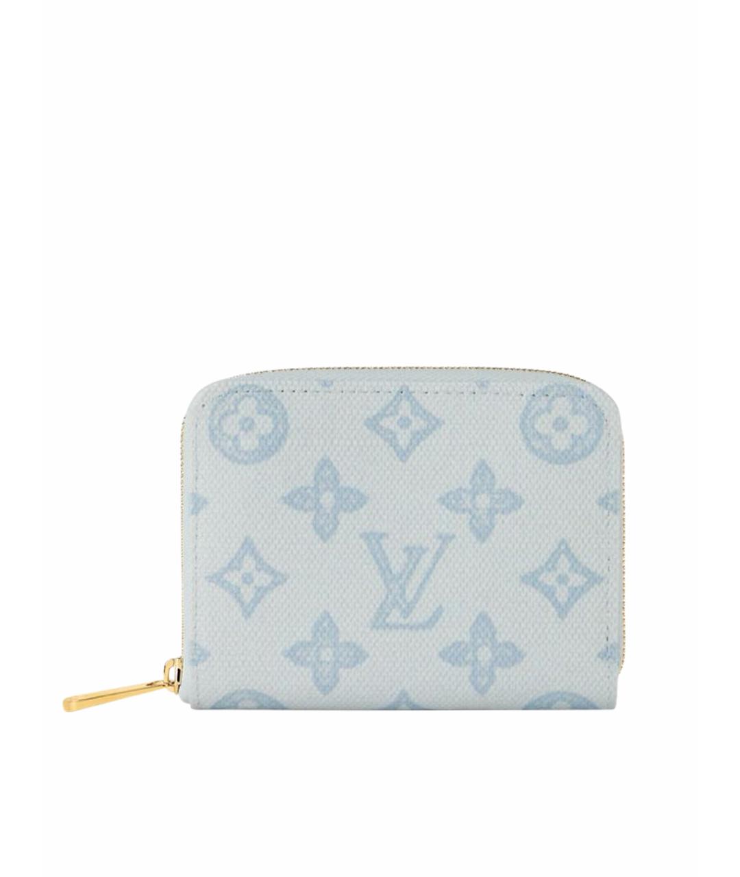 LOUIS VUITTON Голубой кожаный кошелек, фото 1