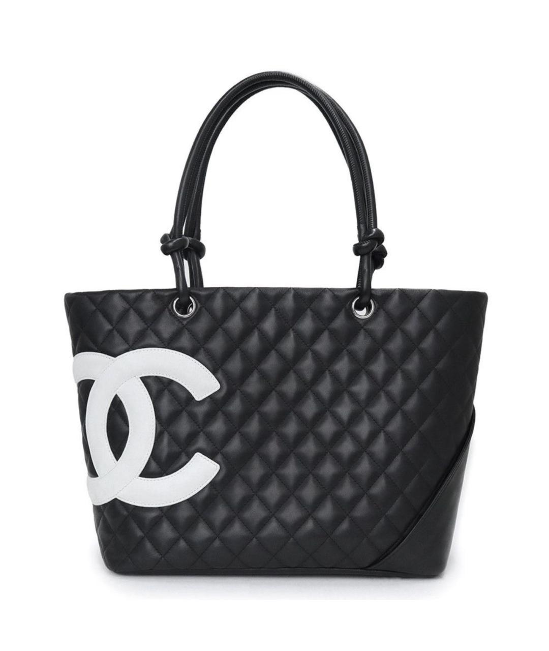 CHANEL Черная кожаная сумка с короткими ручками, фото 9