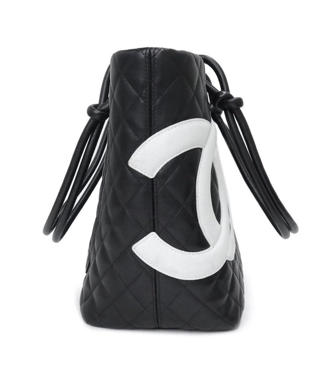 CHANEL Черная кожаная сумка с короткими ручками, фото 4