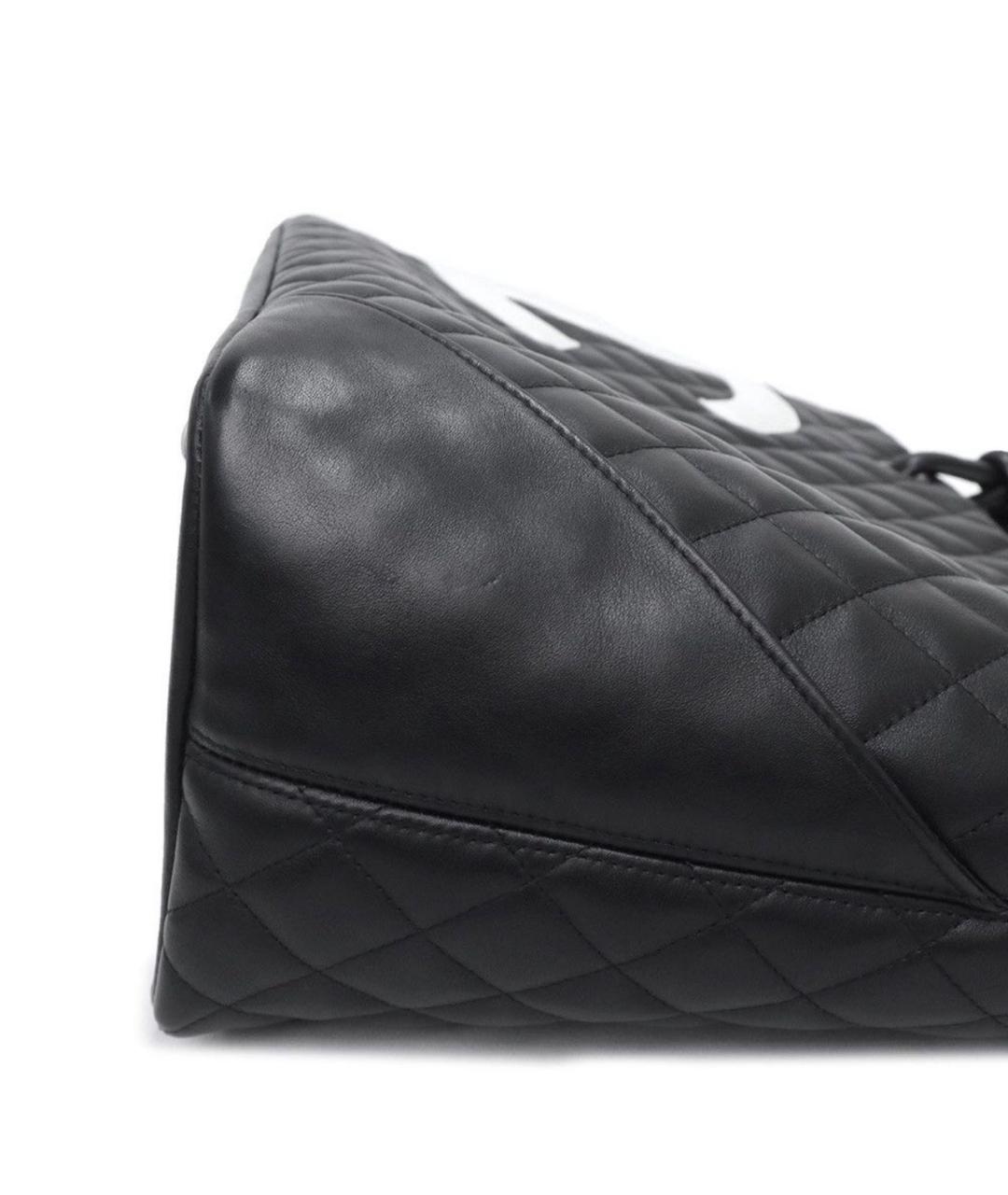 CHANEL Черная кожаная сумка с короткими ручками, фото 8