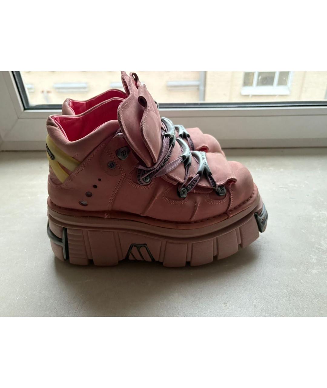 VETEMENTS Розовые замшевые ботинки, фото 5
