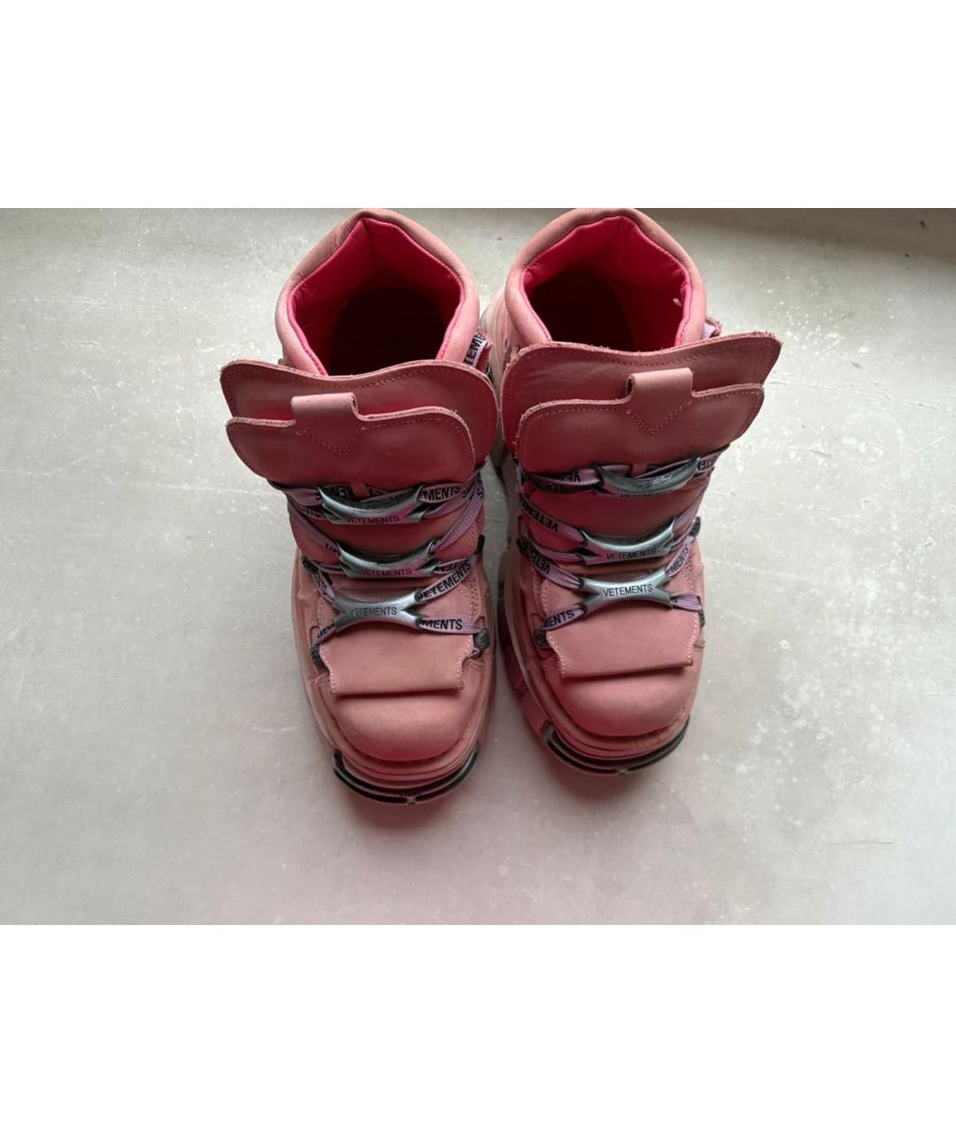 VETEMENTS Розовые замшевые ботинки, фото 2