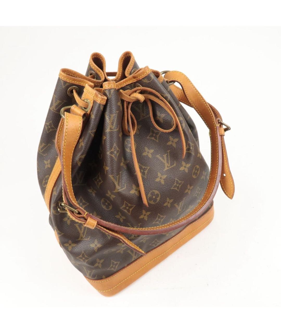 LOUIS VUITTON Коричневая кожаная сумка тоут, фото 4