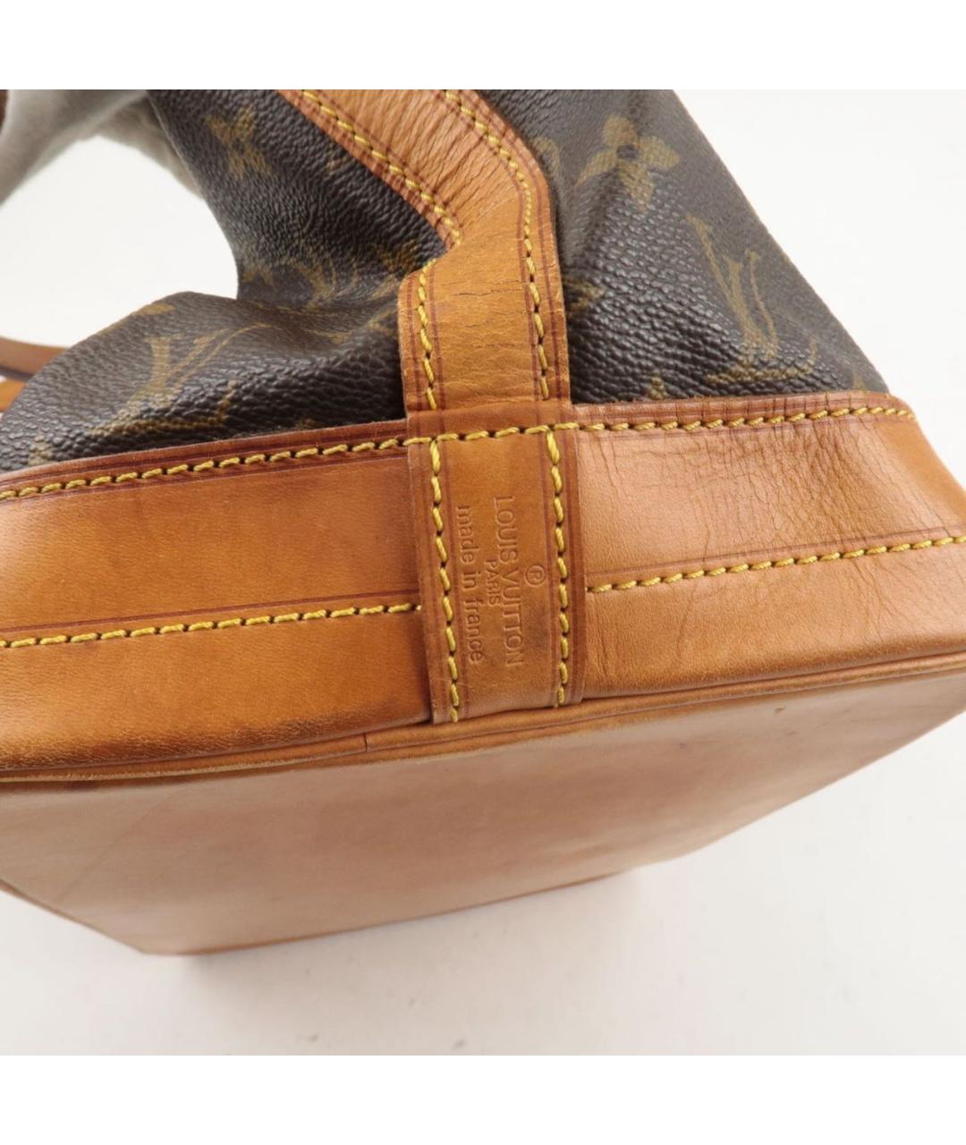 LOUIS VUITTON Коричневая кожаная сумка тоут, фото 7