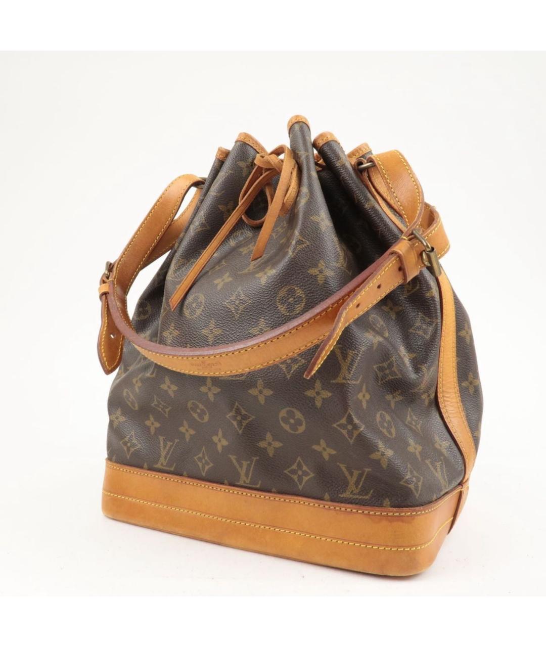 LOUIS VUITTON Коричневая кожаная сумка тоут, фото 3