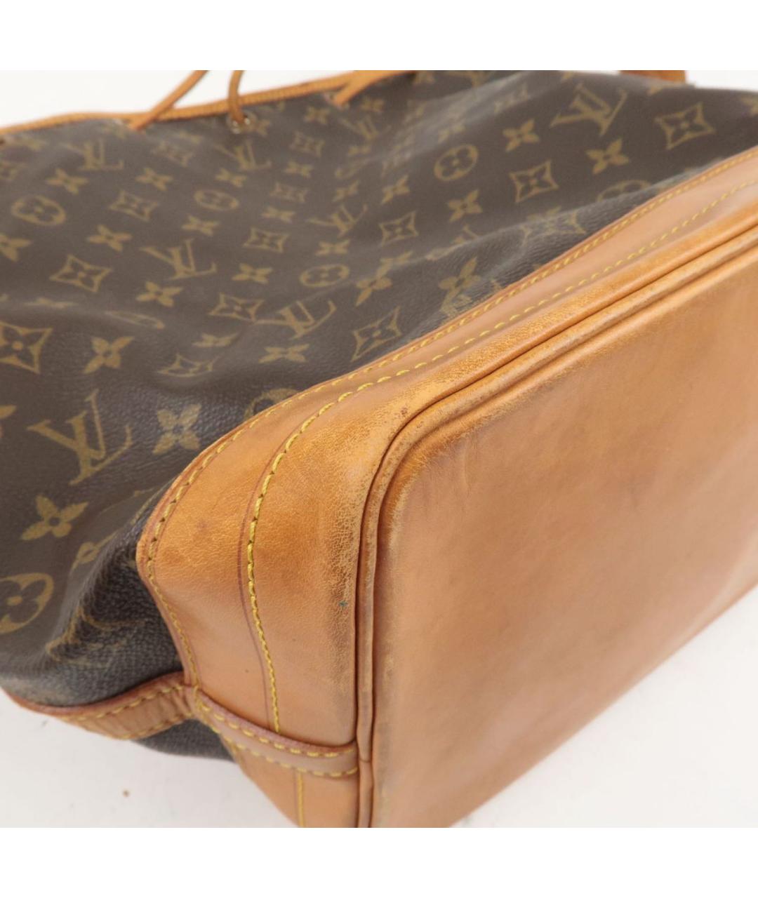 LOUIS VUITTON Коричневая кожаная сумка тоут, фото 8