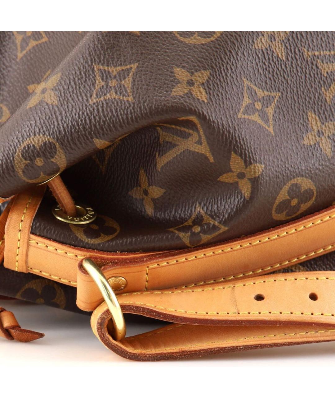 LOUIS VUITTON Коричневая кожаная сумка тоут, фото 6