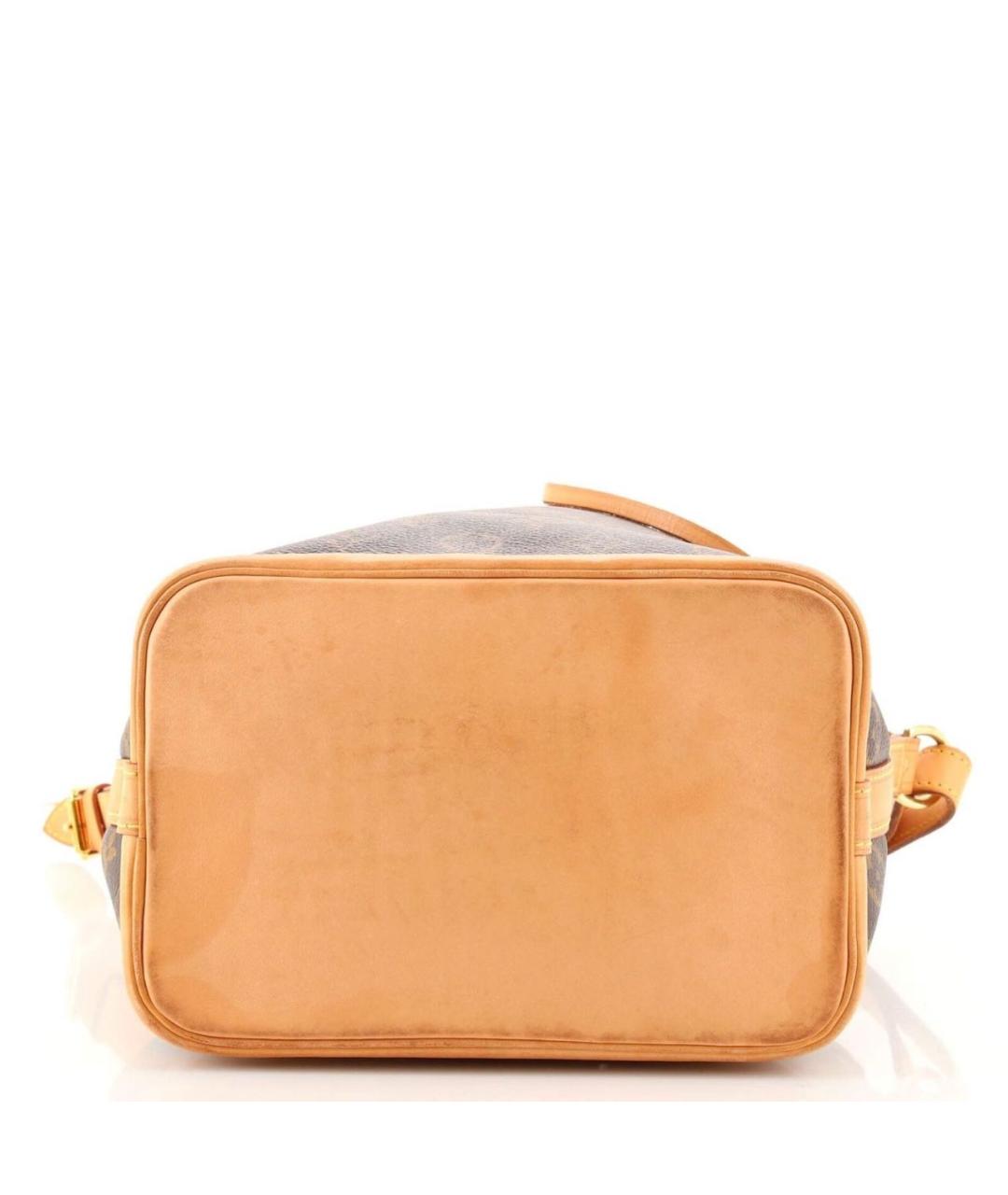 LOUIS VUITTON Коричневая кожаная сумка тоут, фото 4