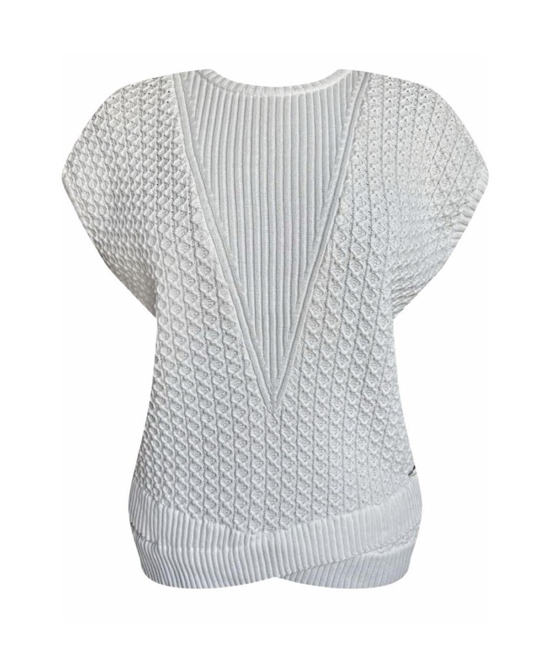 CHANEL Белая хлопковая жилетка, фото 9