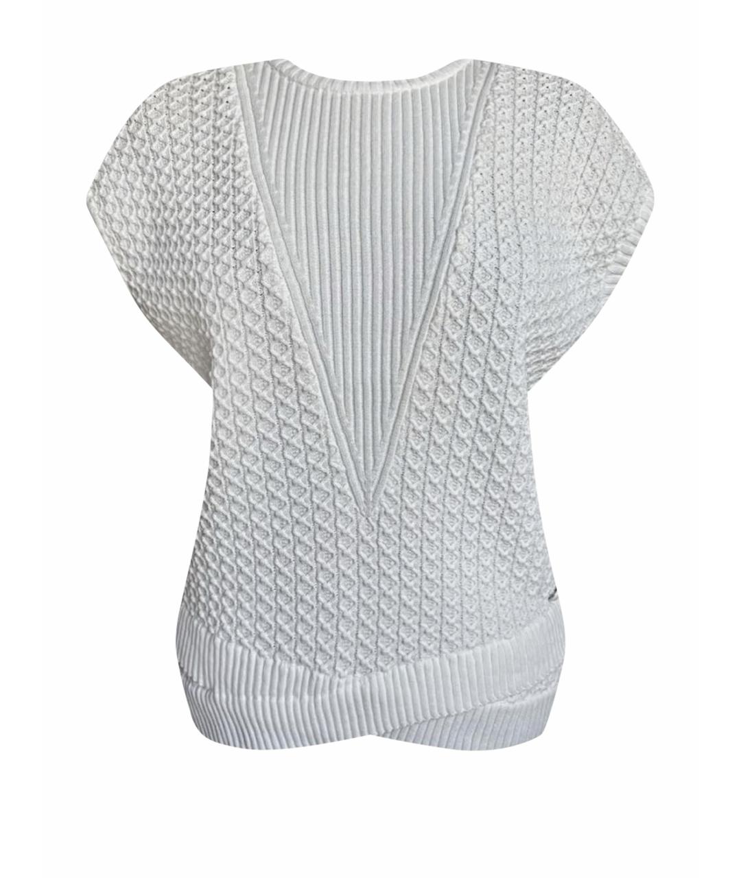 CHANEL Белая хлопковая жилетка, фото 1