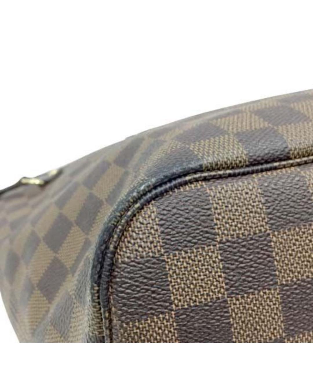 LOUIS VUITTON Коричневая кожаная сумка тоут, фото 8