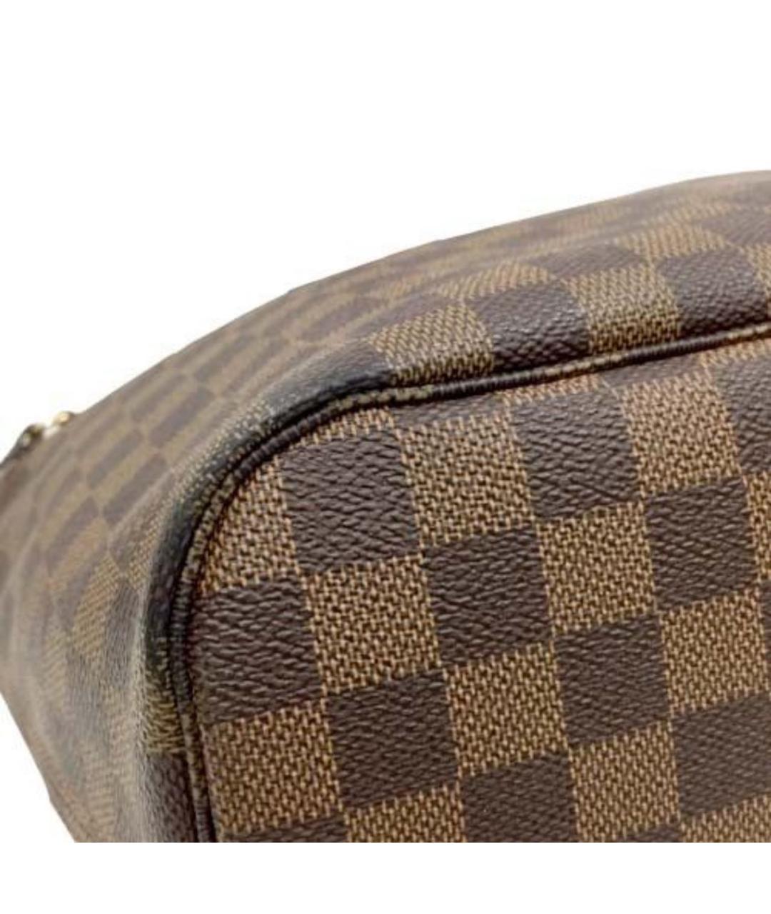 LOUIS VUITTON Коричневая кожаная сумка тоут, фото 6