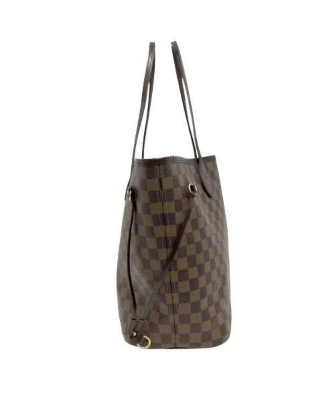 LOUIS VUITTON Коричневая кожаная сумка тоут, фото 2