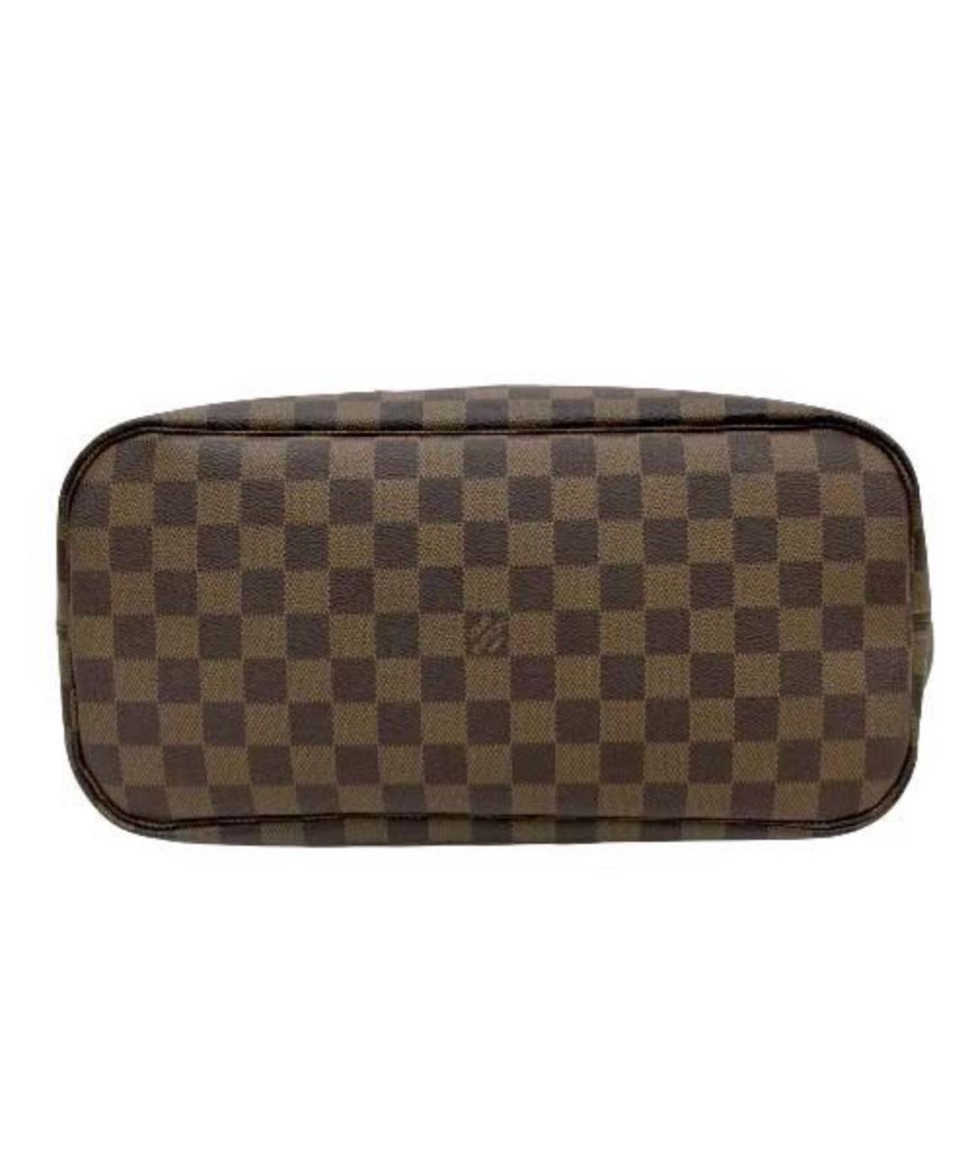 LOUIS VUITTON Коричневая кожаная сумка тоут, фото 5