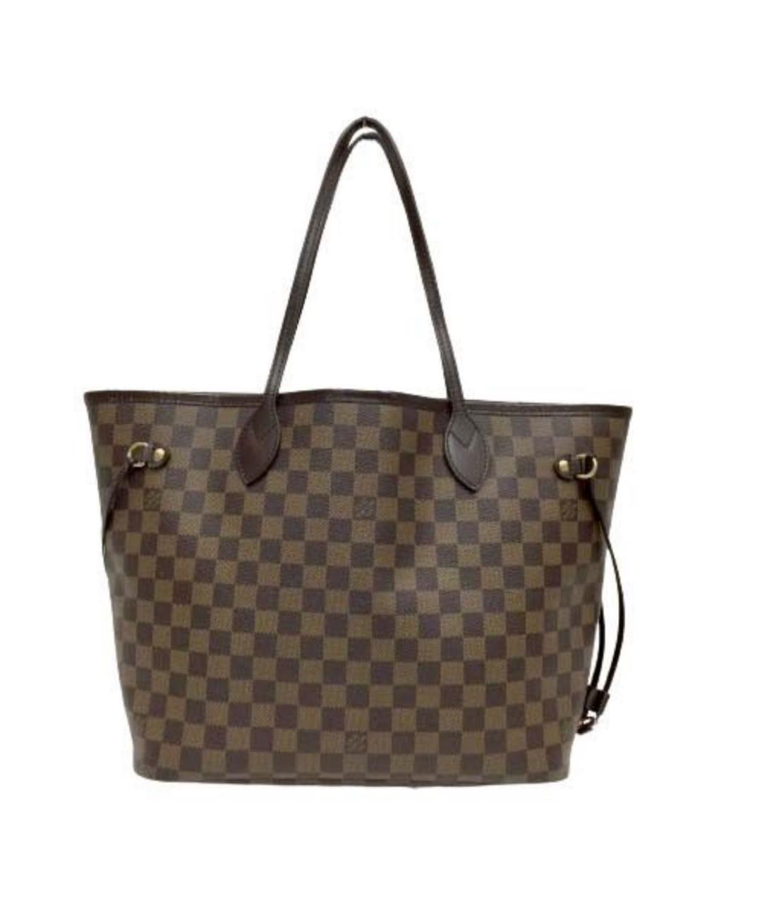 LOUIS VUITTON Коричневая кожаная сумка тоут, фото 9