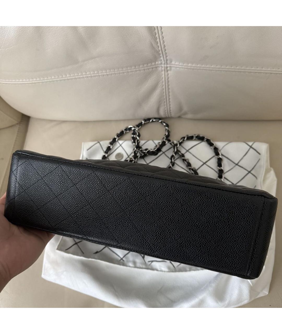 CHANEL Черная кожаная сумка тоут, фото 3