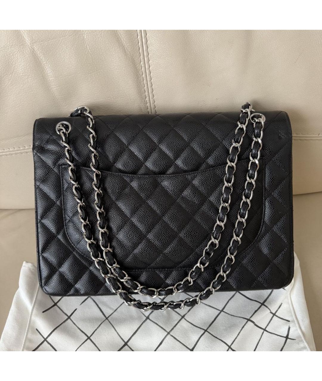 CHANEL Черная кожаная сумка тоут, фото 2