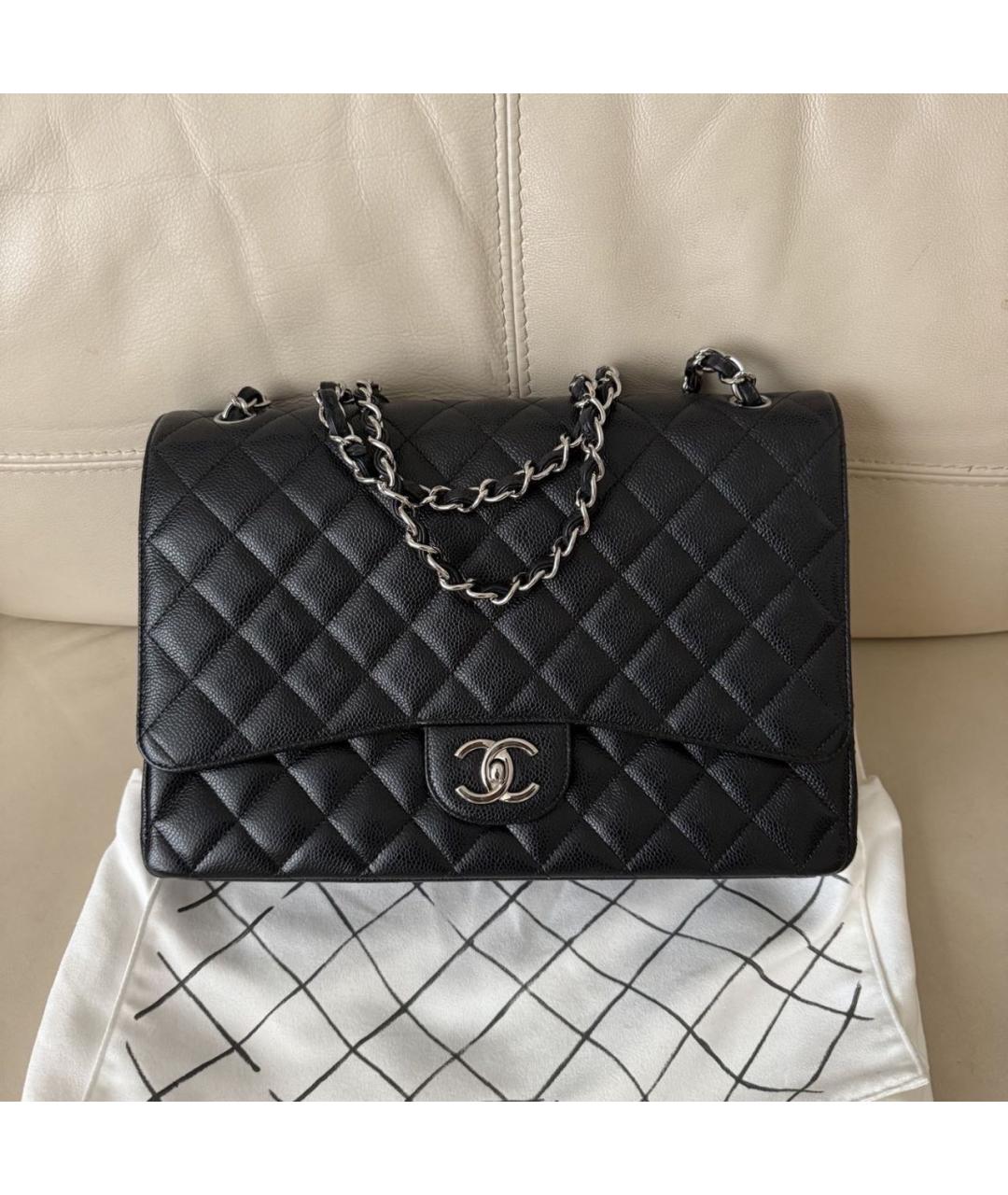 CHANEL Черная кожаная сумка тоут, фото 9