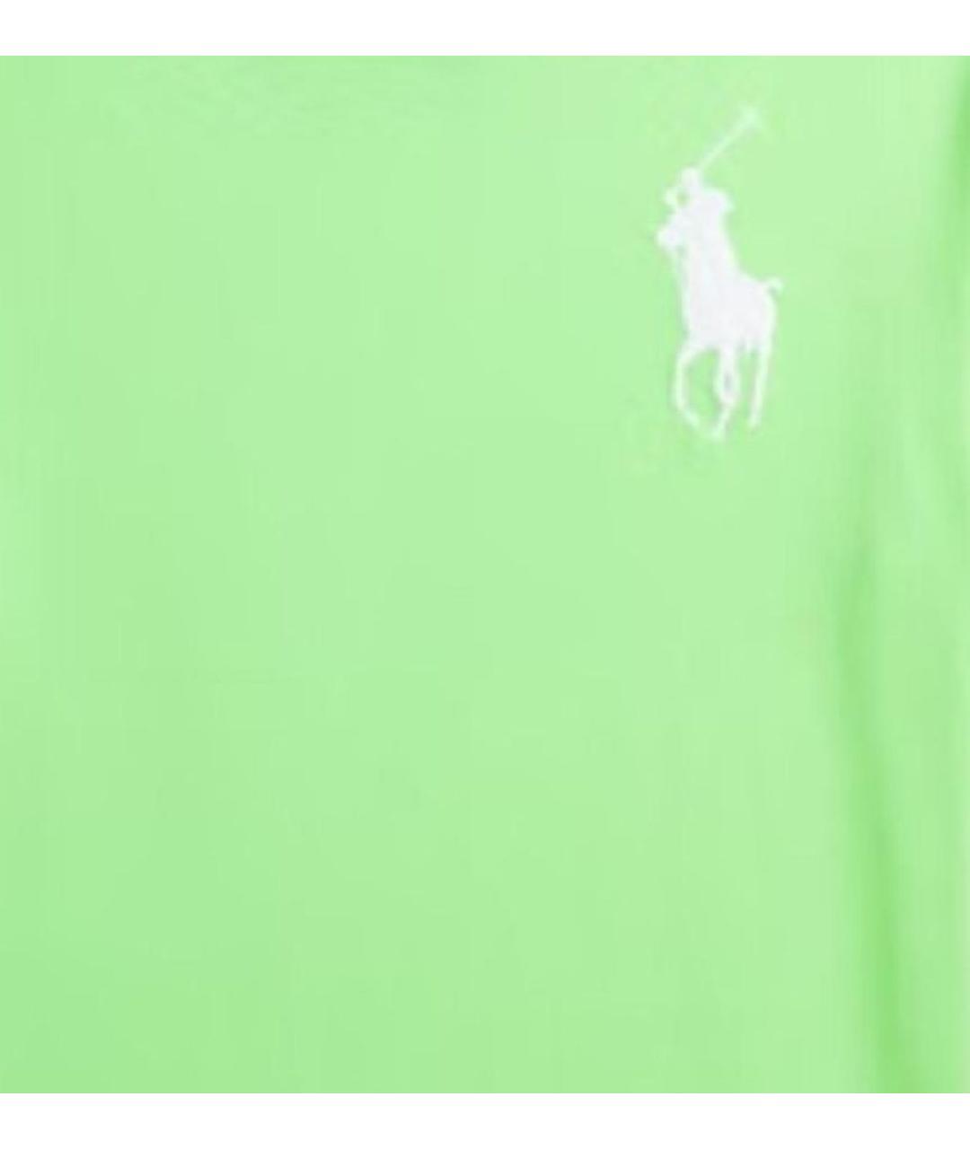 POLO RALPH LAUREN Салатовая хлопковая детская футболка, фото 3