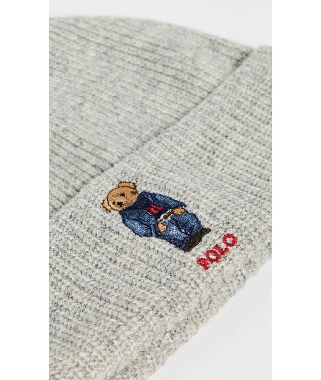RALPH LAUREN Серая шапка, фото 2