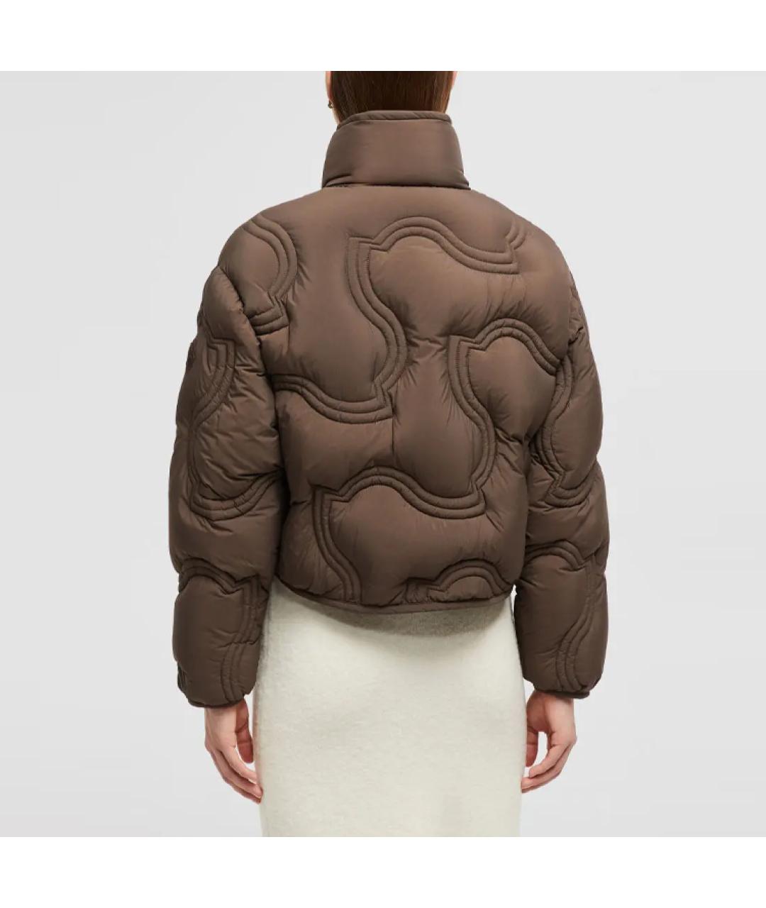 MONCLER Коричневый пуховик, фото 3