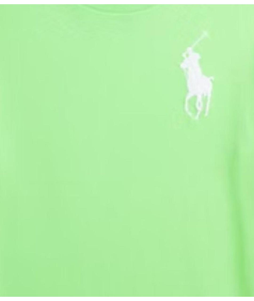 POLO RALPH LAUREN Салатовая хлопковая детская футболка, фото 3