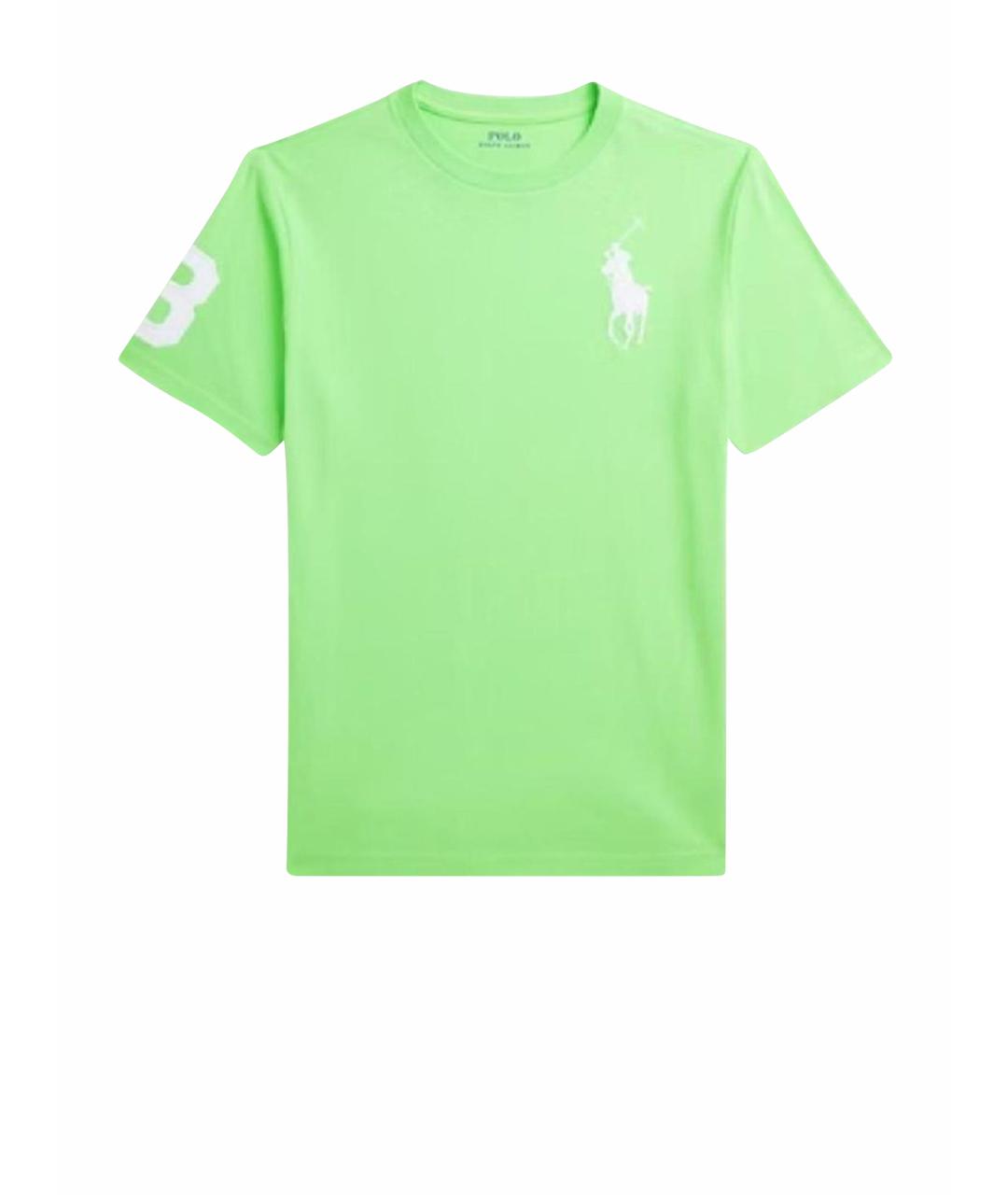 POLO RALPH LAUREN Салатовая хлопковая детская футболка, фото 1