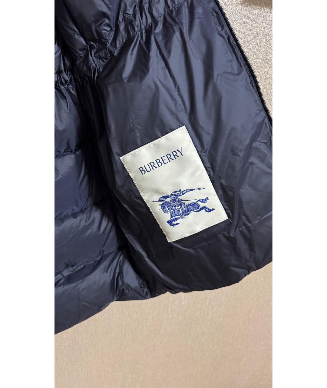 BURBERRY Темно-синий пуховик, фото 4