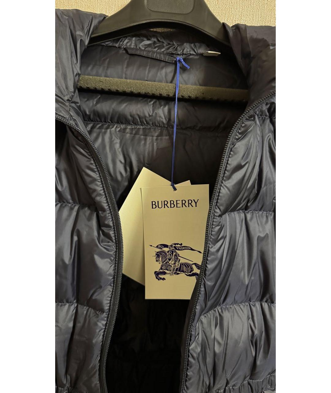 BURBERRY Темно-синий пуховик, фото 6