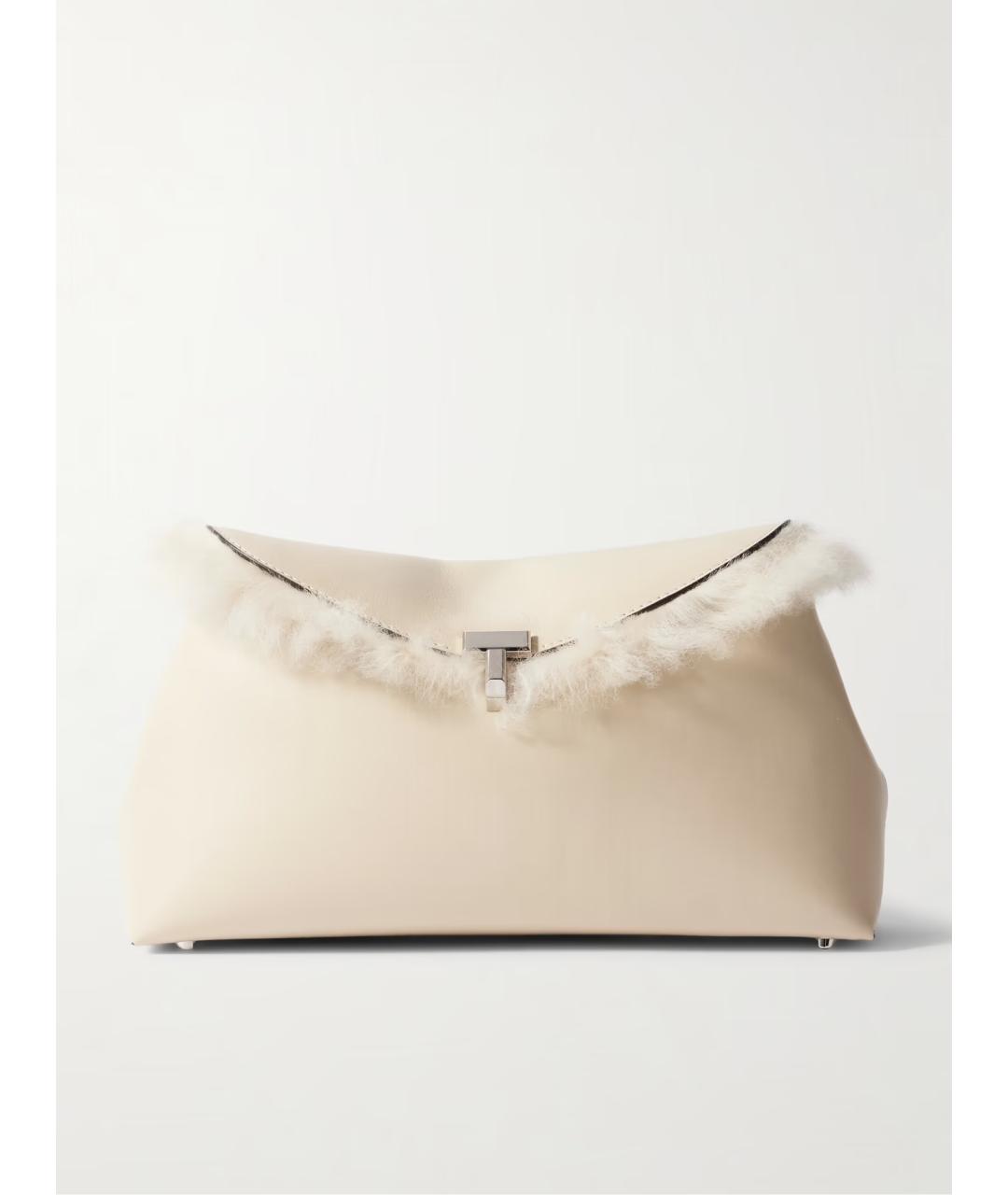 TOTEME Бежевая кожаная сумка через плечо, фото 6