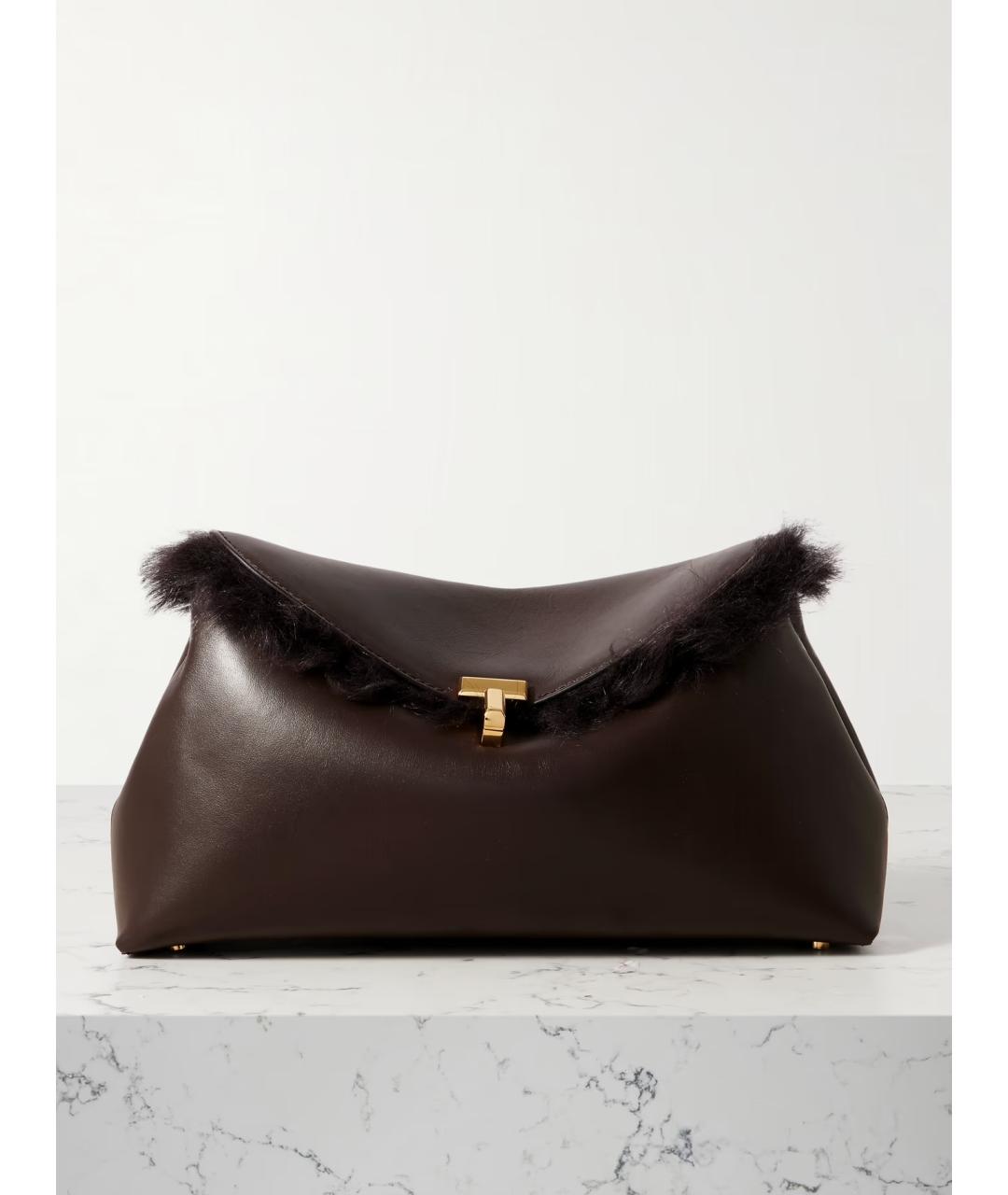 TOTEME Коричневая кожаная сумка через плечо, фото 7