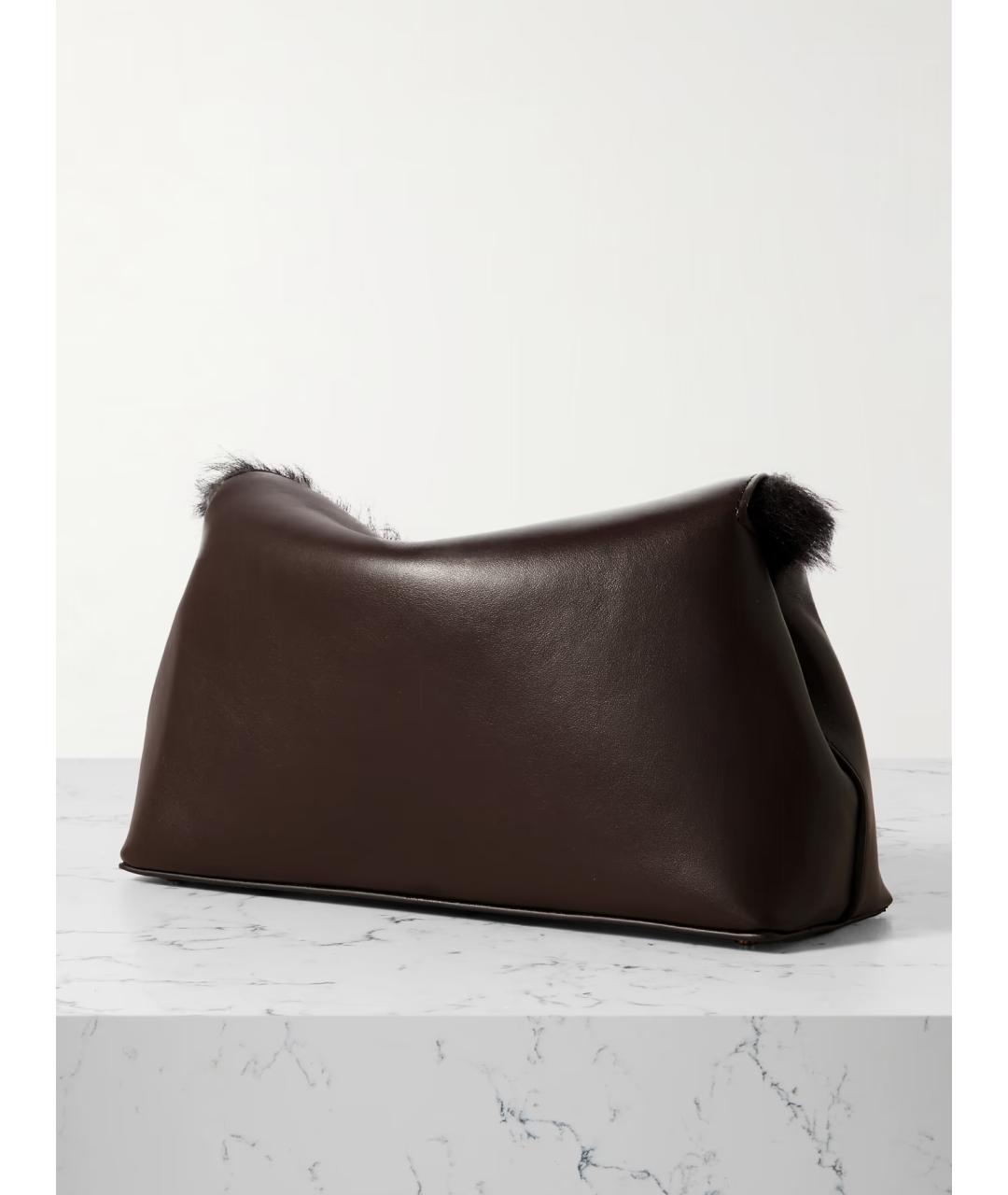 TOTEME Коричневая кожаная сумка через плечо, фото 4