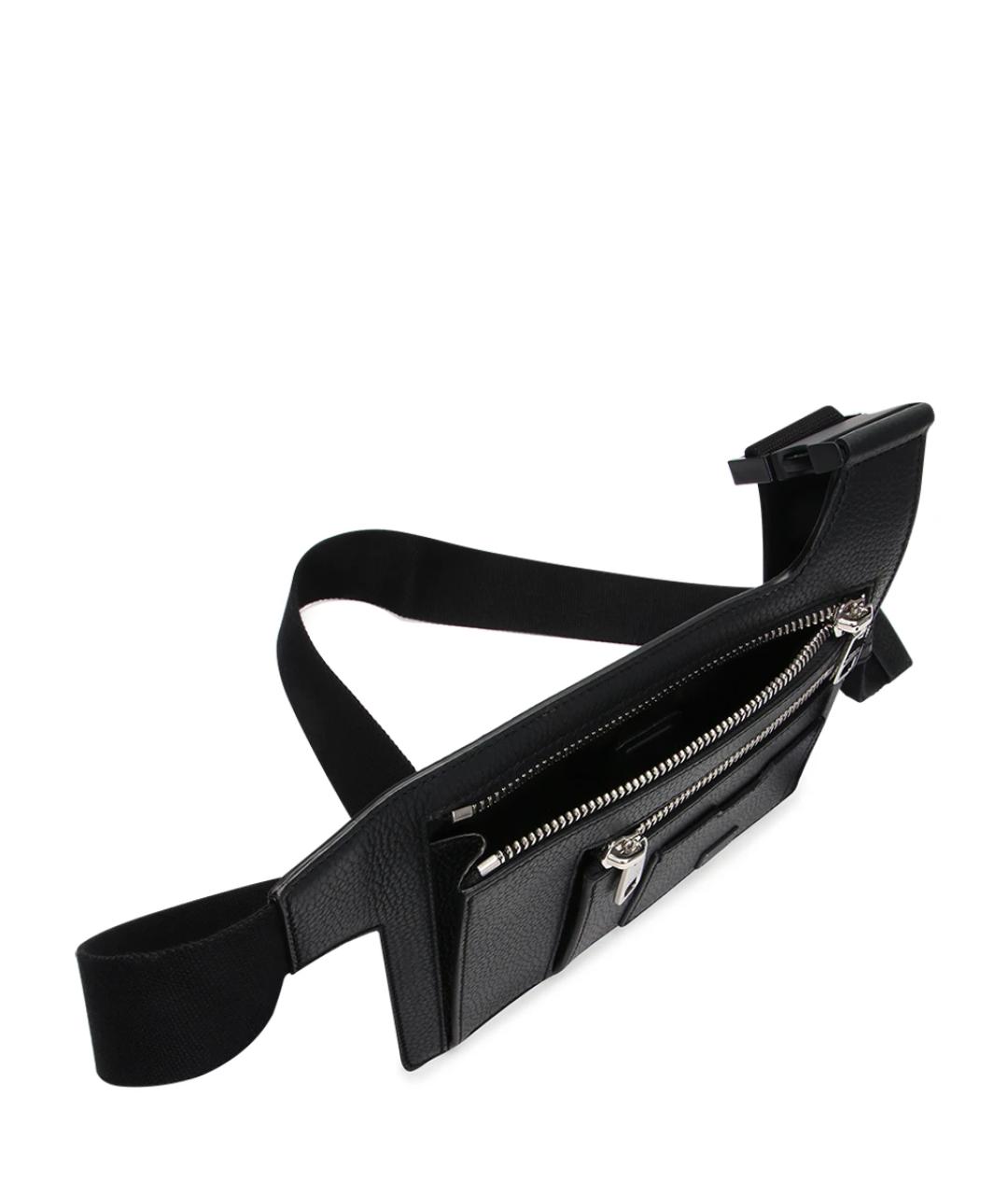 DOLCE&GABBANA Черная кожаная сумка на плечо, фото 6