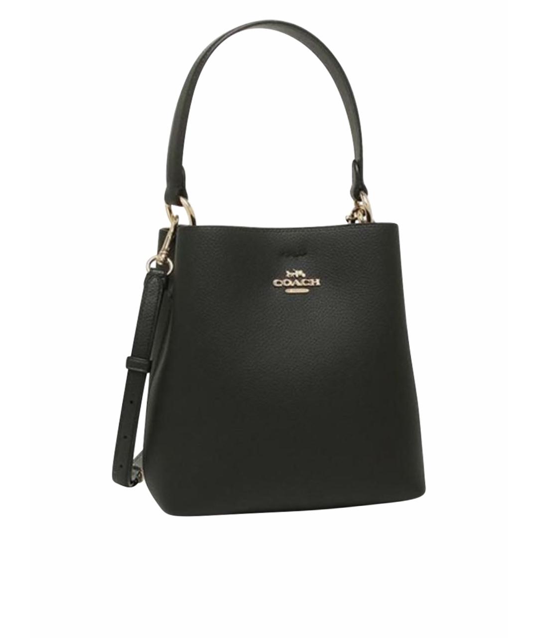 COACH Черная кожаная сумка тоут, фото 1