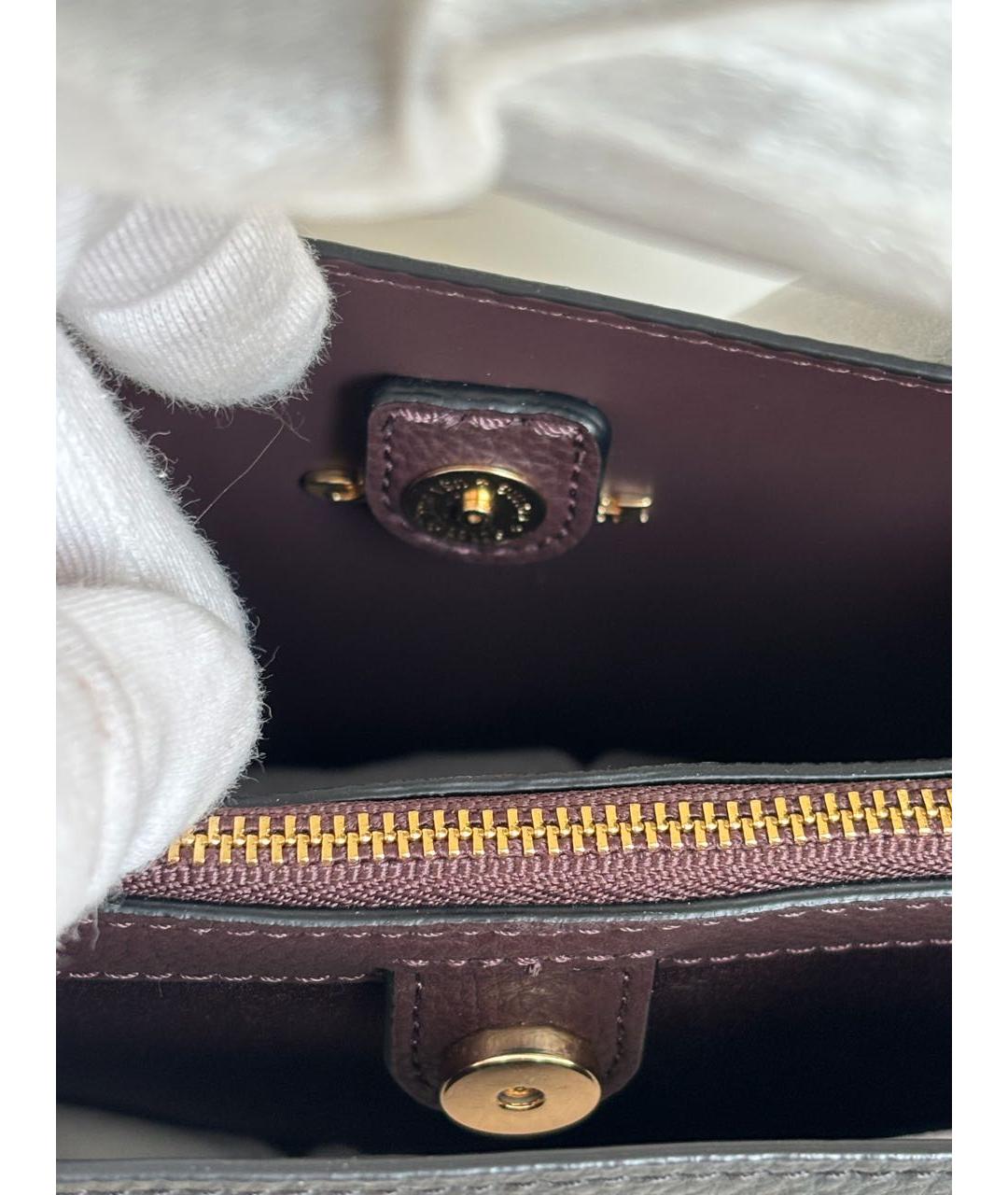 COACH Черная кожаная сумка тоут, фото 6