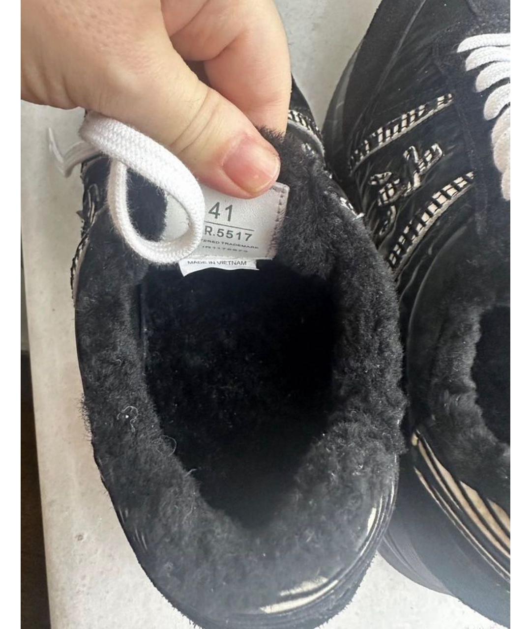 PREMIATA Черные кожаные низкие кроссовки / кеды, фото 6