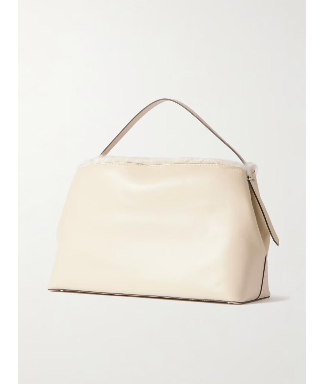TOTEME Бежевая кожаная сумка с короткими ручками, фото 3
