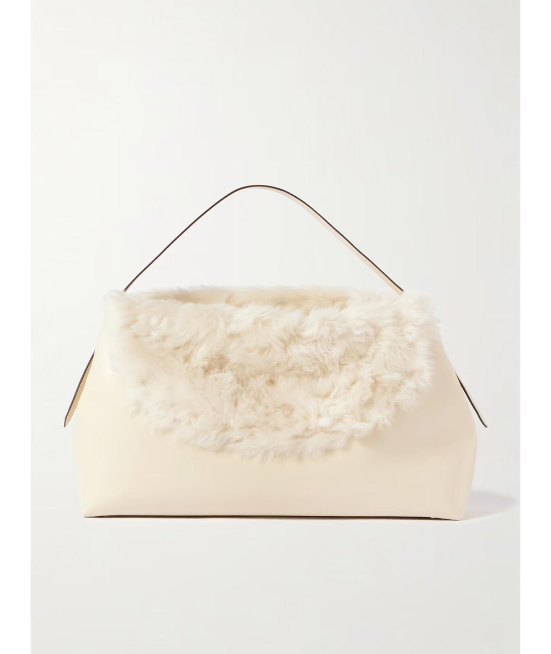 TOTEME Бежевая кожаная сумка с короткими ручками, фото 6