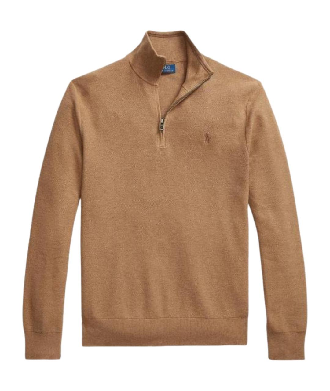 POLO RALPH LAUREN Коричневый шерстяной джемпер / свитер, фото 1