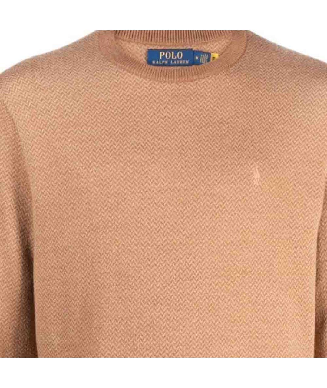 POLO RALPH LAUREN Коричневый шерстяной джемпер / свитер, фото 2