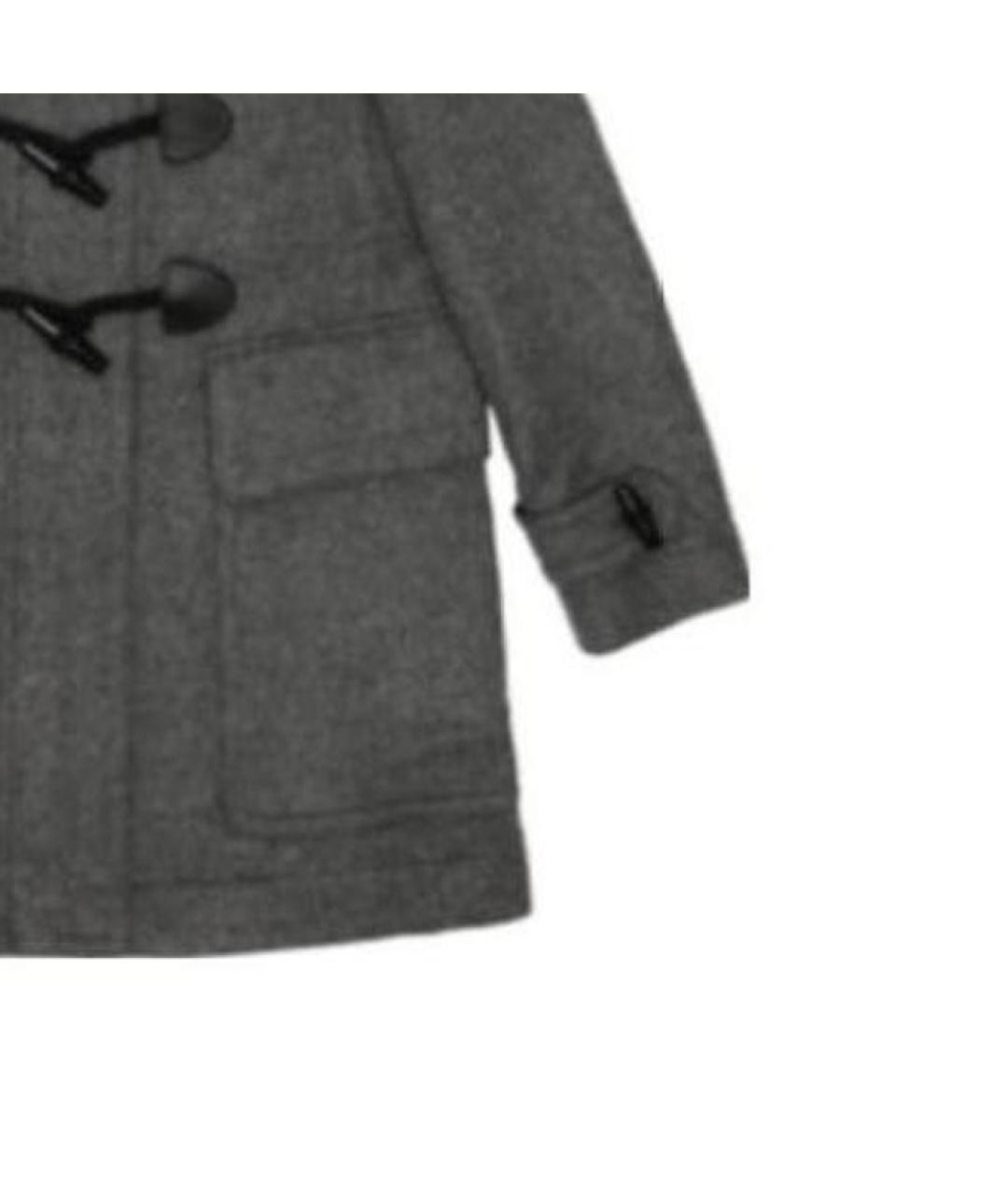 BURBERRY Серое шерстяное пальто, фото 5