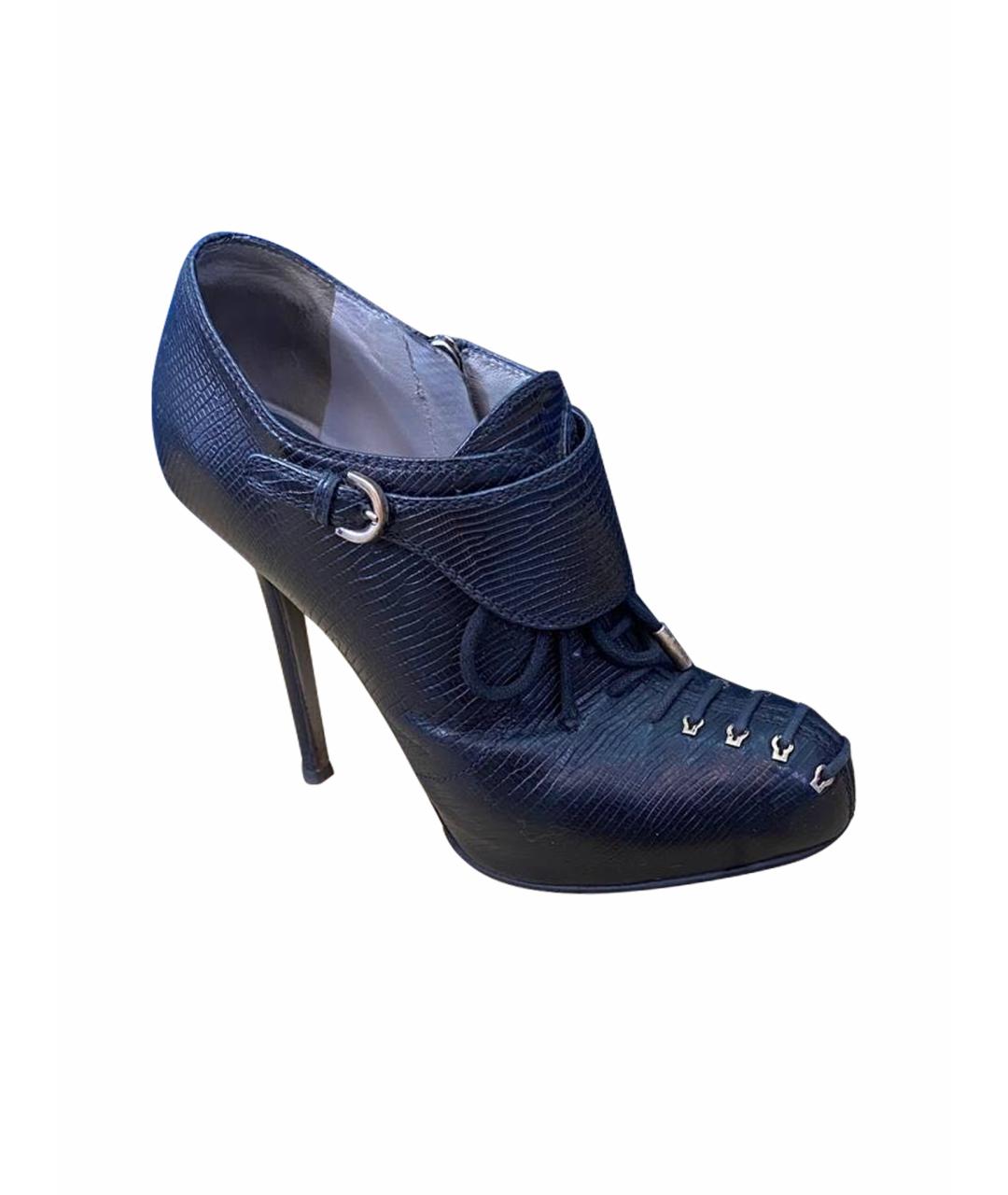 SERGIO ROSSI Черные кожаные туфли, фото 1