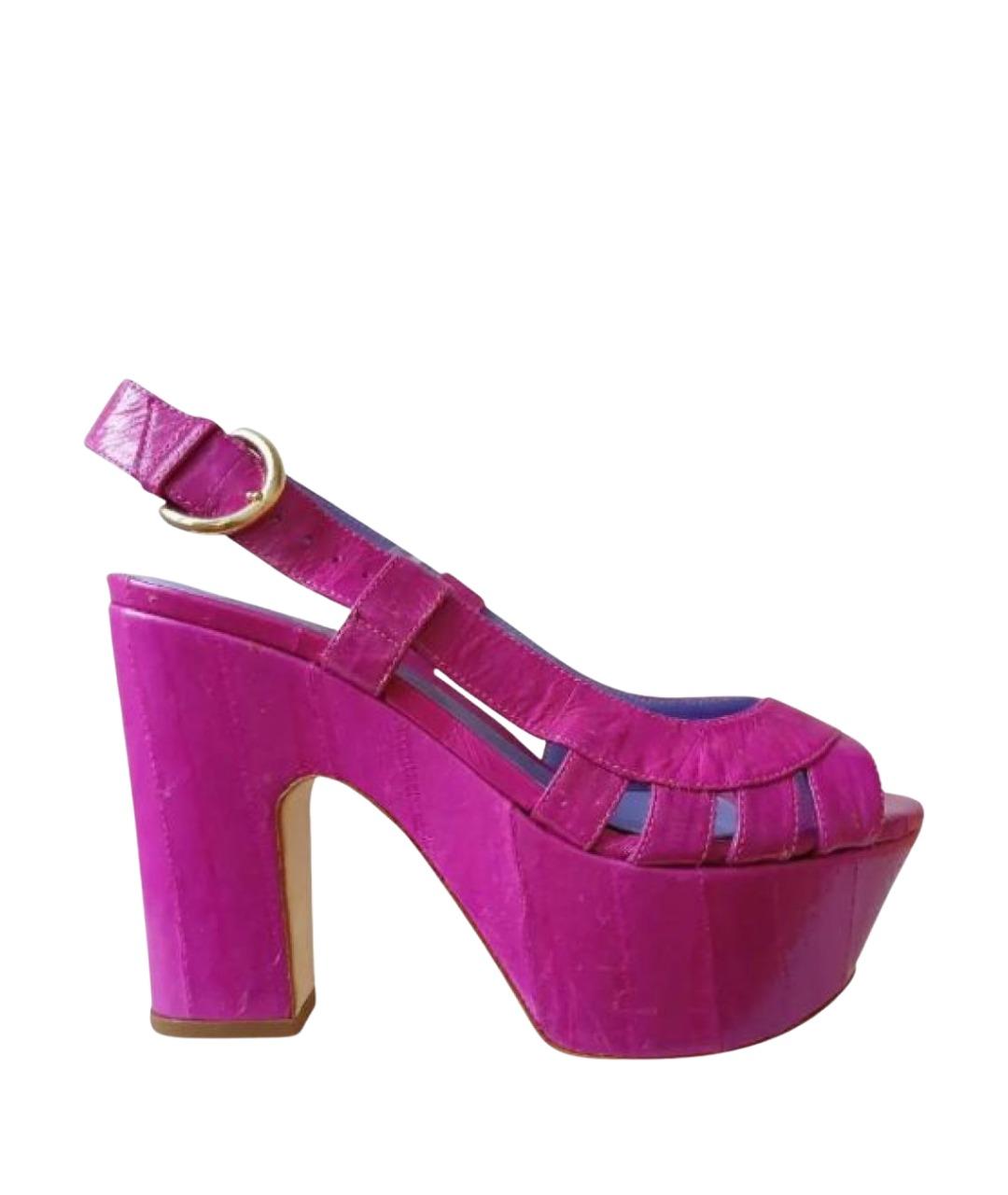 SERGIO ROSSI Розовые кожаные туфли, фото 1